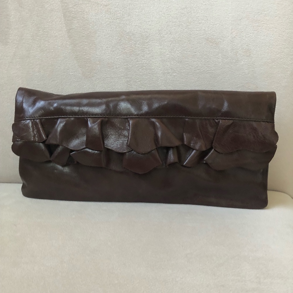 Hobo International ruffle clutch